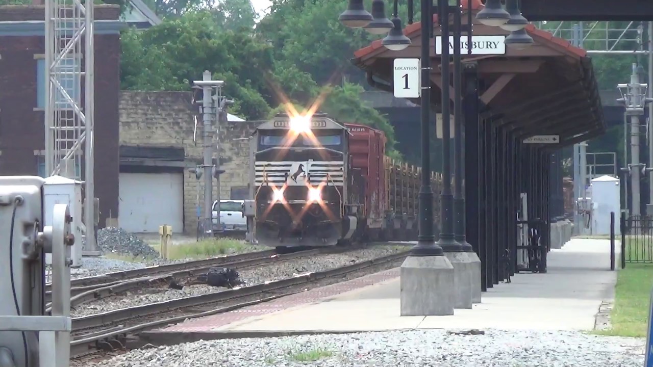 Busy NS Amtrak Railfanning Salisbury NC 7-5-19 ft rail train RS3L