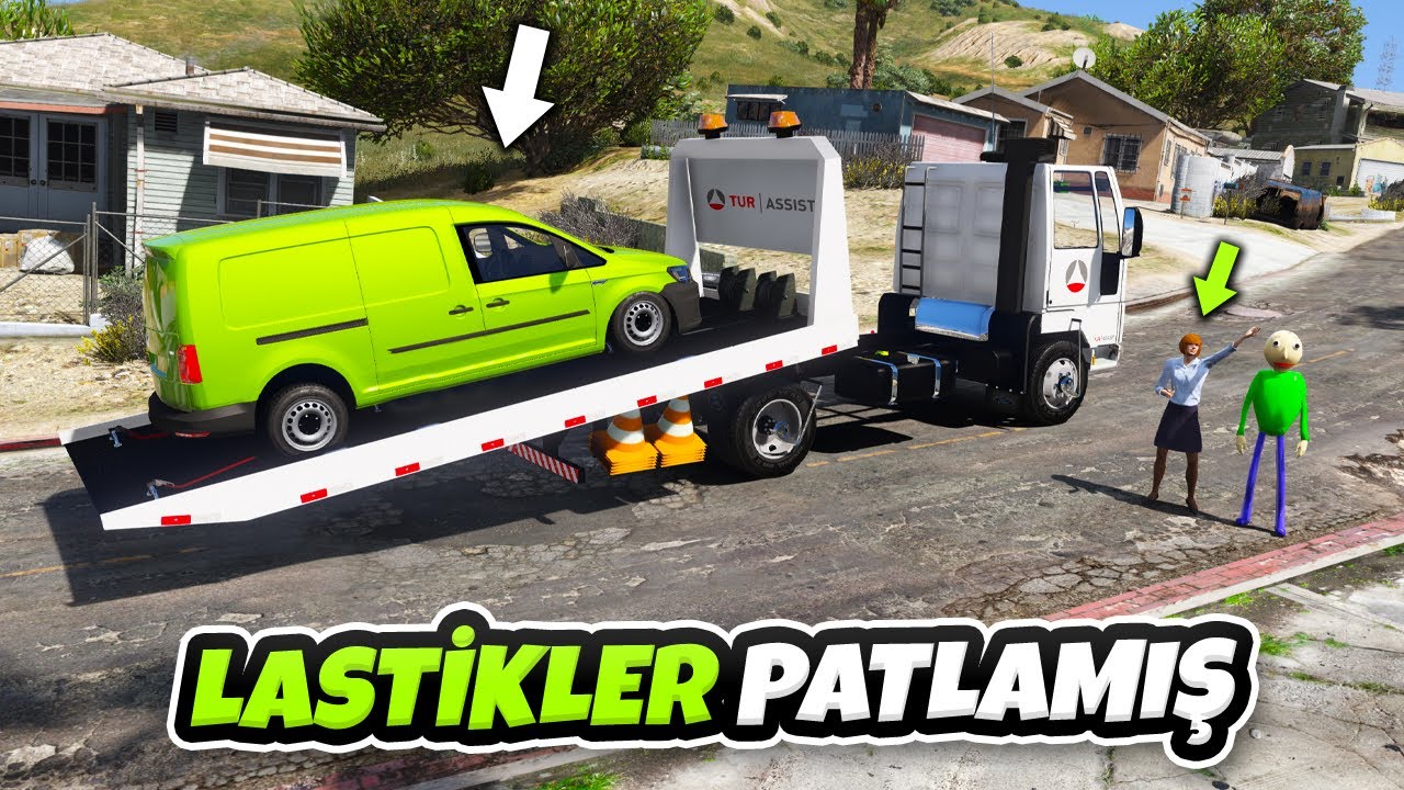 🆘 Lastikleri Patlamış Küçük Ticari Arabaları Kurtarıyoruz 🆘 GTA 5
