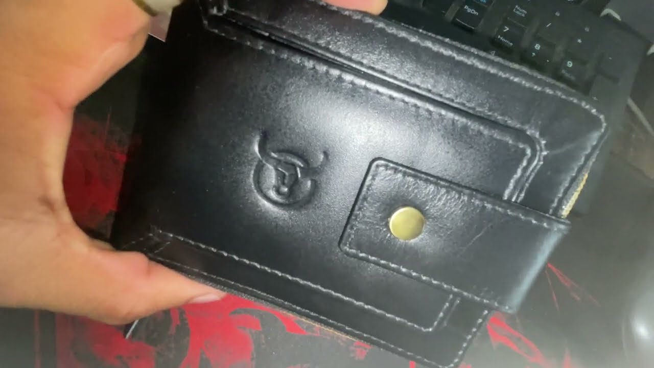 CONTACTS : Men Black Genuine Leather RFID Wallet - Mini  (12 Card Slots)  || Jiten Harkhani