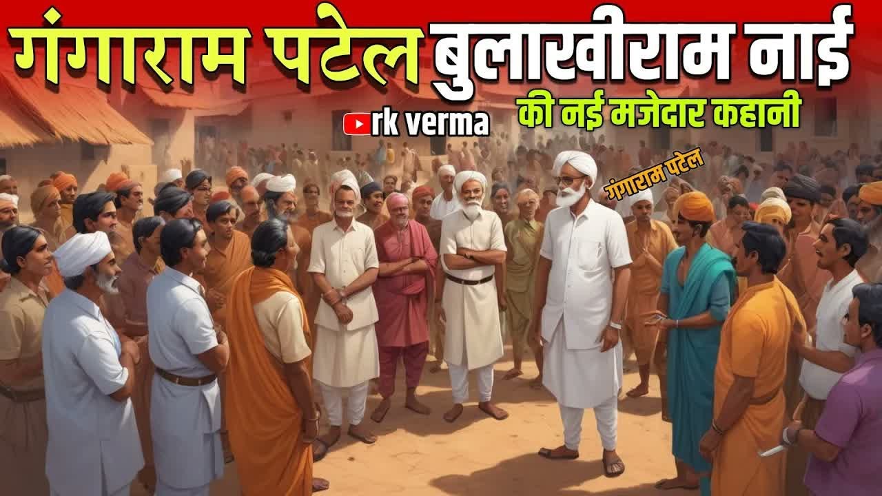 गंगाराम पटेल और बुलाखीराम नाई Gangaram Bulakhiram ｜ hindi kahaniya ｜ Cartoon Story ｜ rk verma story