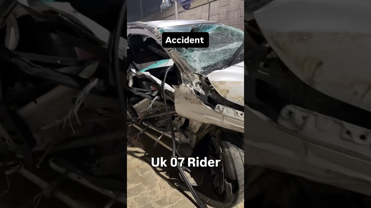 Uk07 rider fortuner crash #uk07rider #uk07rideraccident #anurag_dobhal #kalamink
