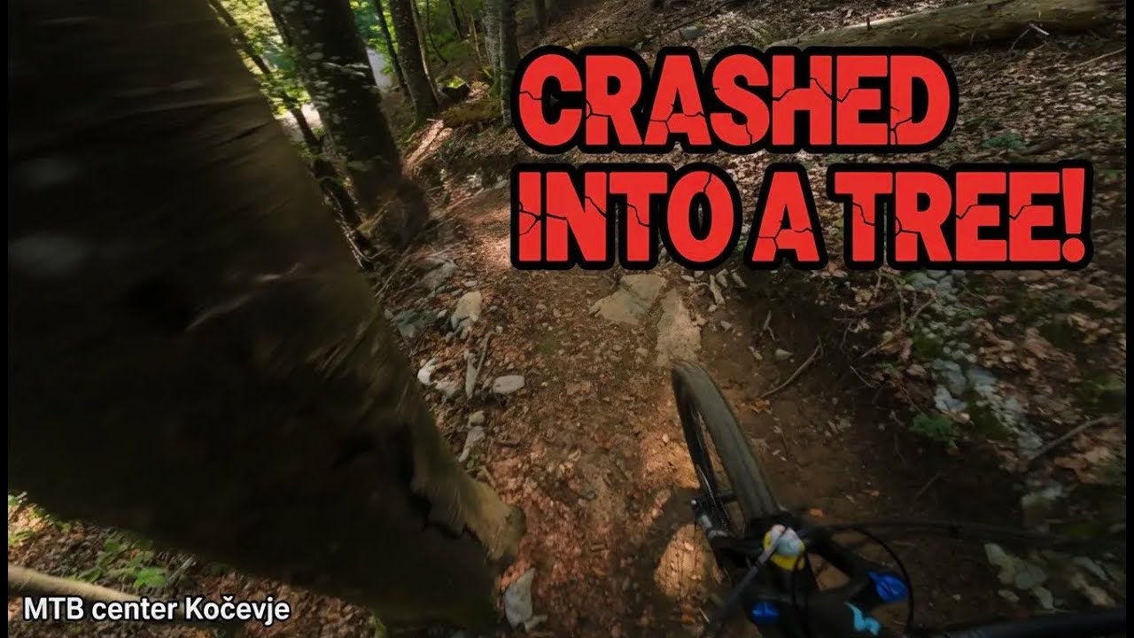 CRASHED HARDLY INTO A TREE!! 🦴💥🤕 // V zmajevem gnezdu, MTB center Kočevje, Slovenia 4k