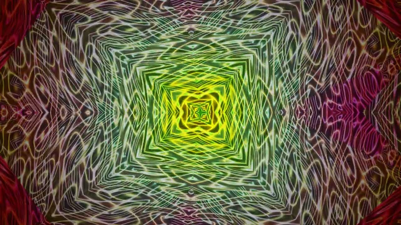 Deep Meditation & Focus: Trippy Flowing Motion Graphics for Relaxation [4K]