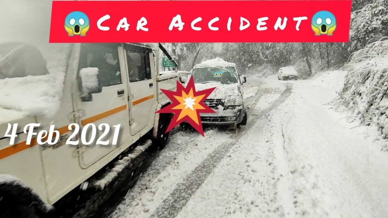 Cars Sliding On Snow || Shimla Snowfall || Car Accident || 04-Feb-2021