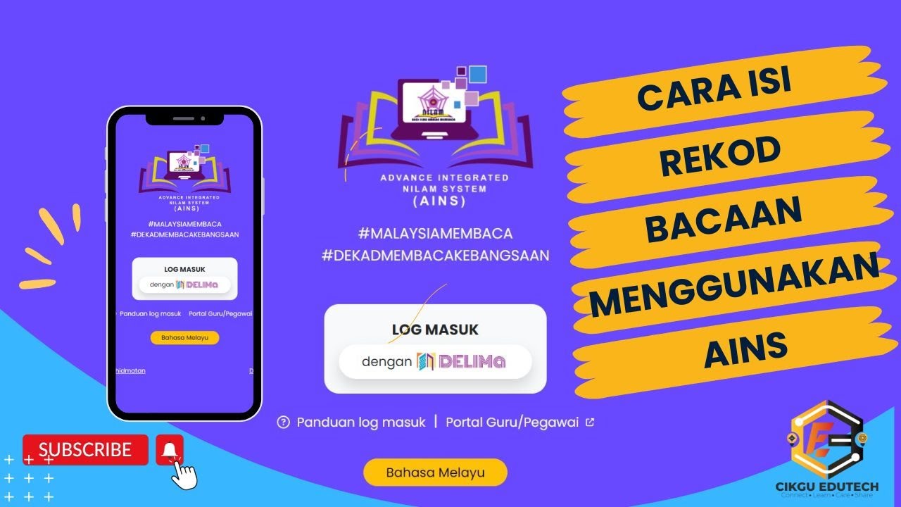 Cara Isi AINS NILAM Rekod Bacaan Menggunakan Advance Ingtegrated NILAM System