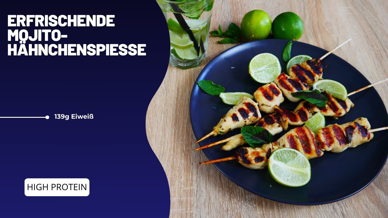 Erfrischende Mojito-H&auml;hnchenspie&szlig;e - Sommergrillen leicht gemacht!