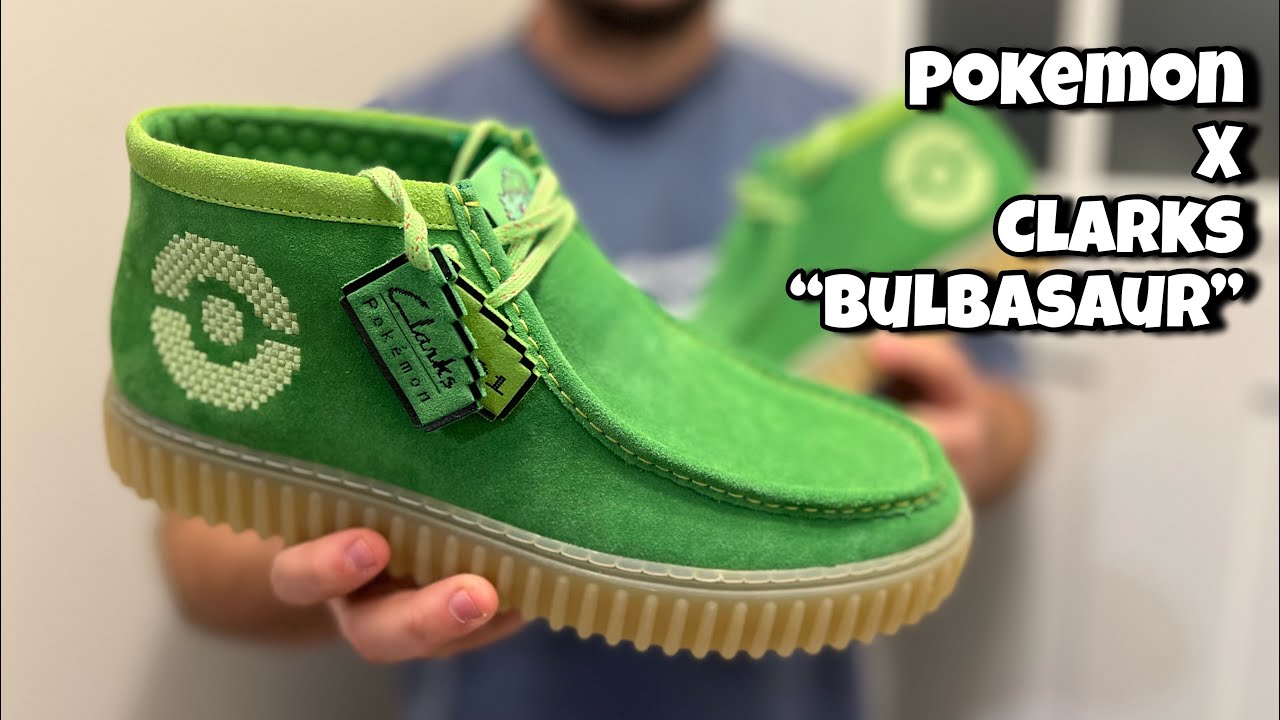 Pokémon X Clarks Torhill Chukka Boot “Bulbasaur”. Unexpected Sneaker Collab! On-Feet!