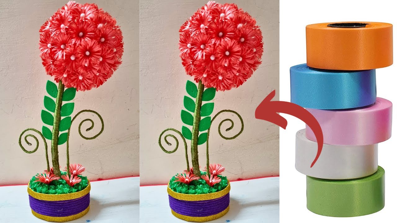 DIY Plastic Ribbon Crafts | Plastic Ribbon Craft Ideas | Unique Craft with Plastic Ribbon