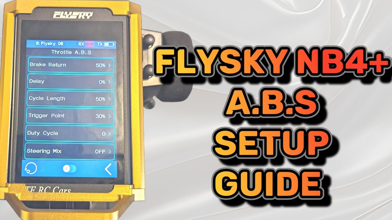 Flysky NB4+ ABS set up guide.
