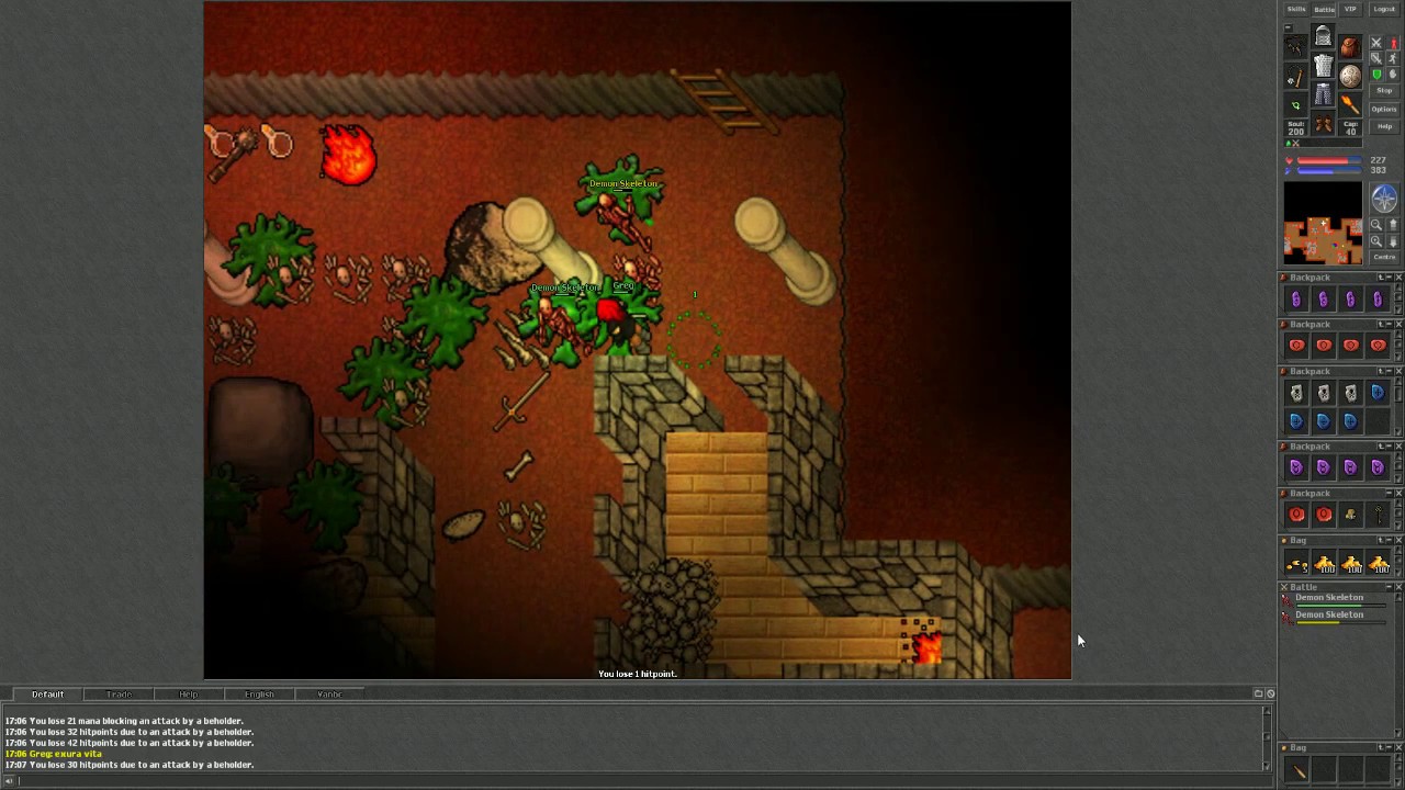 Necro + Beholder Hunt (Dura 7.4 Hard mode Tibia)