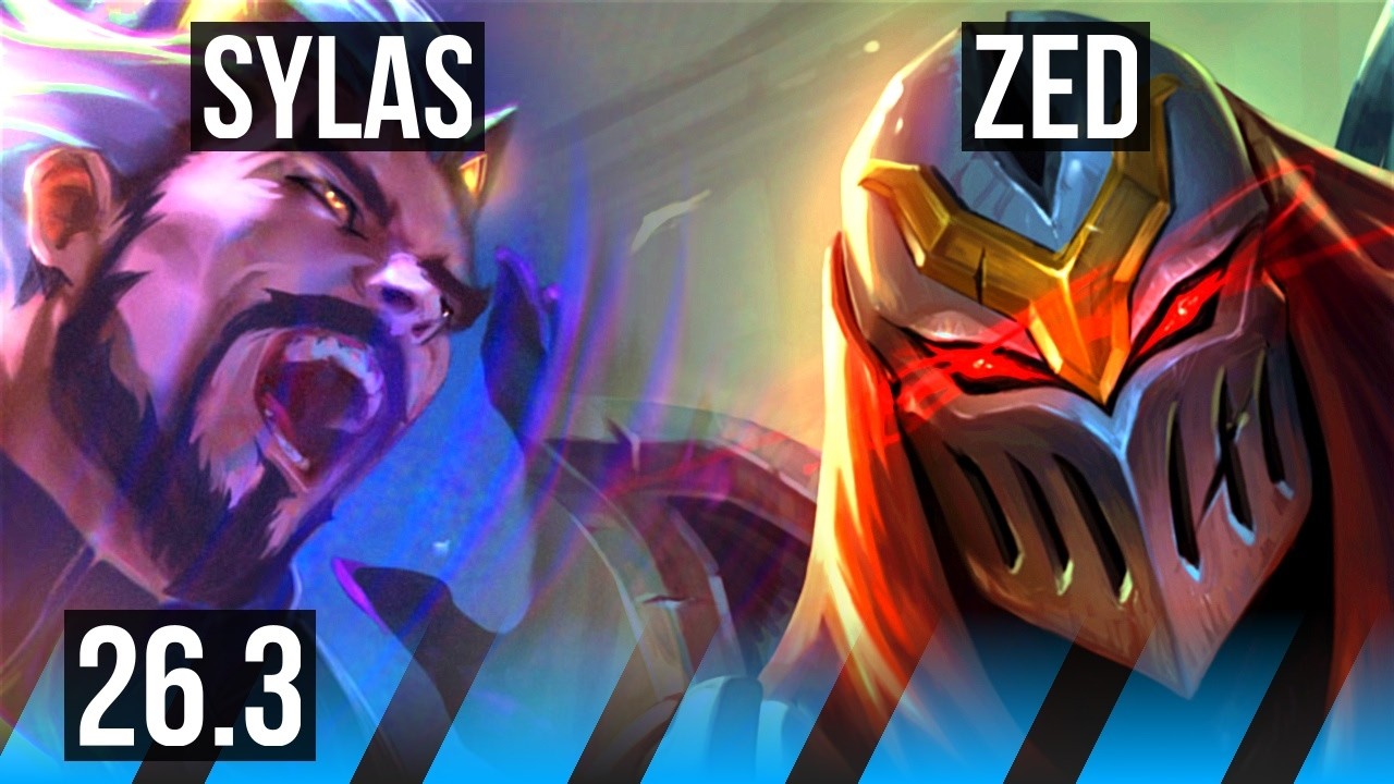 SYLAS vs ZED (MID) | Good KDA: 22/2/11 | KR Master | 26.3