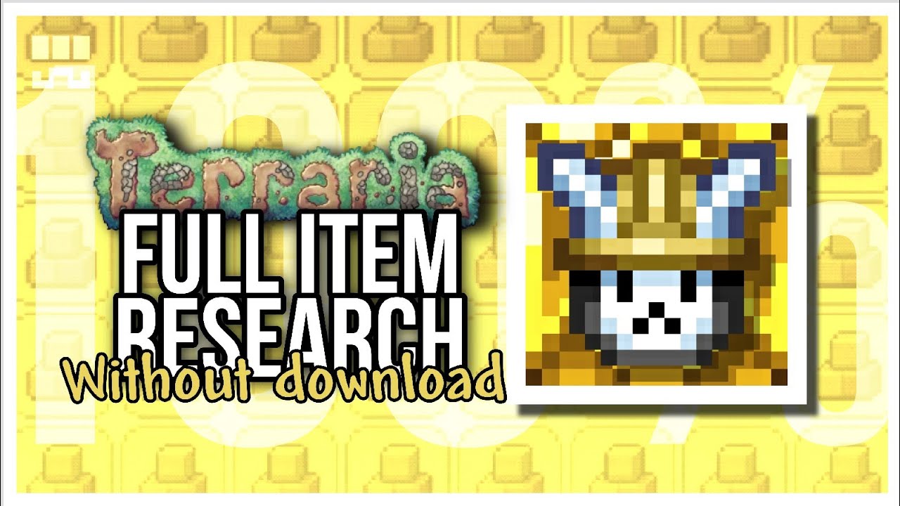 How to Get Complete Research Journey Character Without Download - TERRARIA 1.4.4