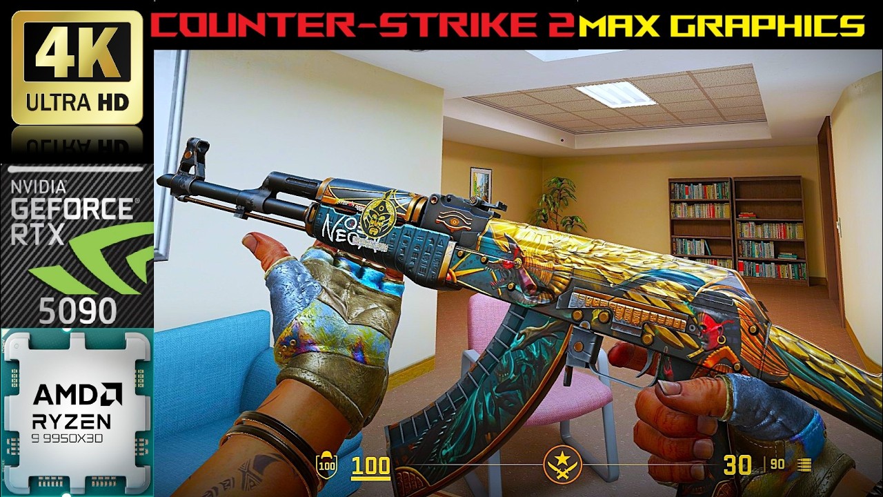 [4K] Counter Strike 2 - Nvidia RTX 5090 AMD Ryzen 9950x3D