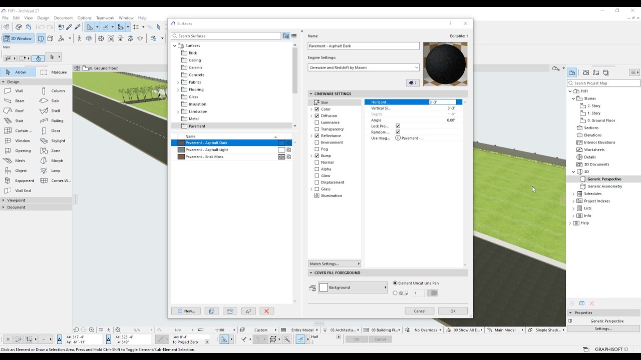 #archicad Trabajando en el calculo de iluminación de espacios