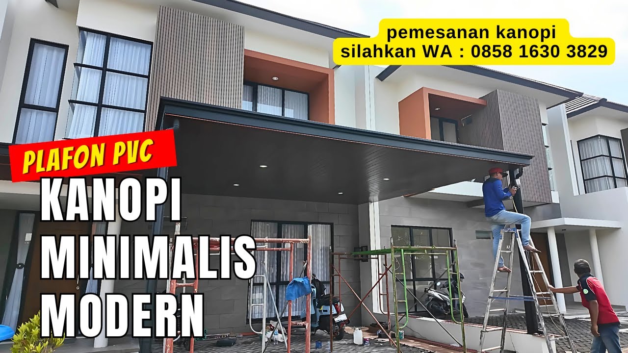 Kanopi dengan Plafon PVC !! Kanopi Galvalum Baja ringan 085816303829