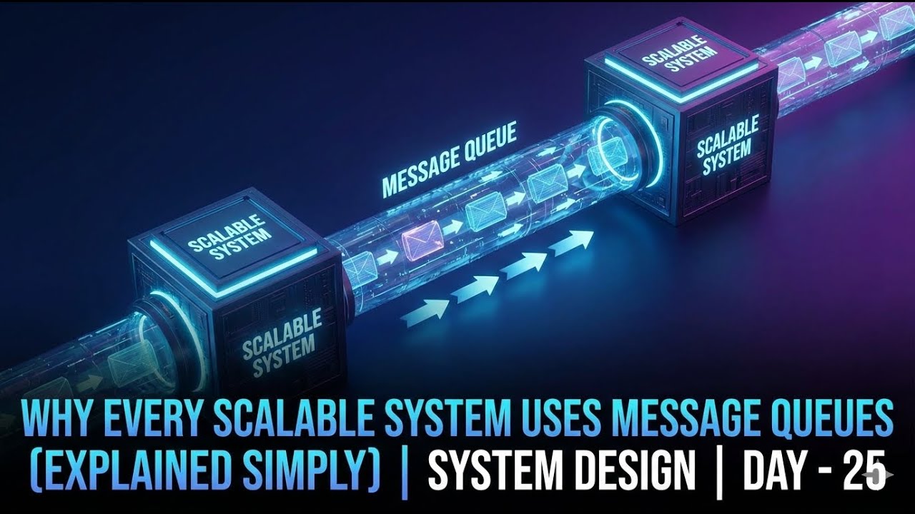 Why Every Scalable System Uses Message Queues (Explained Simply) | System Design | Day - 25