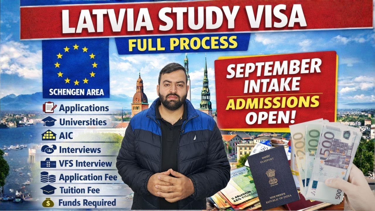 🇱🇻✈️🎓 Latvia Study Visa September Intake Open 2026 | € Tuition Fee, Applications, Interview, AIC |