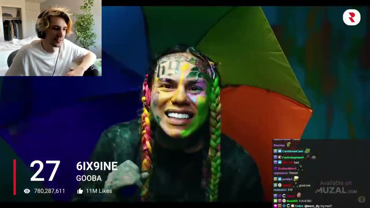 xQc Reacts To Top 100 Most Viewed Rap Songs Of All Time but its only top 58