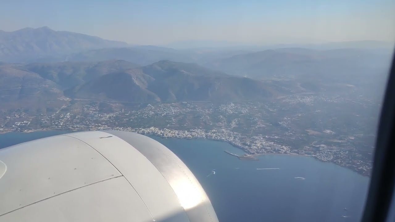 4K Smooth landing at Heraklion airport, Crete, Greece #Iraklion #Kandia #Herakleion #Irákleio