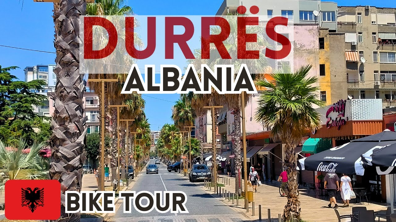 DURRES, Albania's Most Historic Coastal City, Bike Tour 4K. Durres w Albanii wycieczka rowerowa