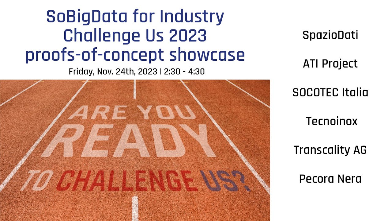 SoBigData for Industry: Challenge Us 2023 proof-of-concepts showcase