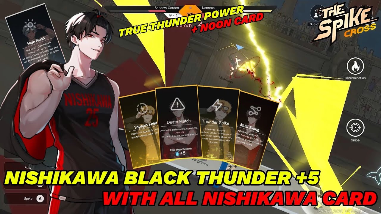 Nishikawa Black Thunder +5 With All Nishikawa Card + Noon, The True Thunder Power - The Spike Cross