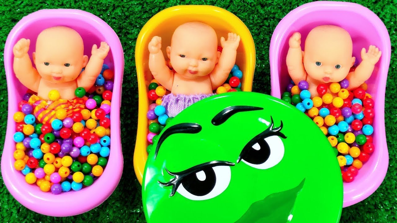 14 Minutes Satisfying Video | Mixing Funny Candy ASMR & Make Up in 3 Bathtubs with Magic M&M's Slime