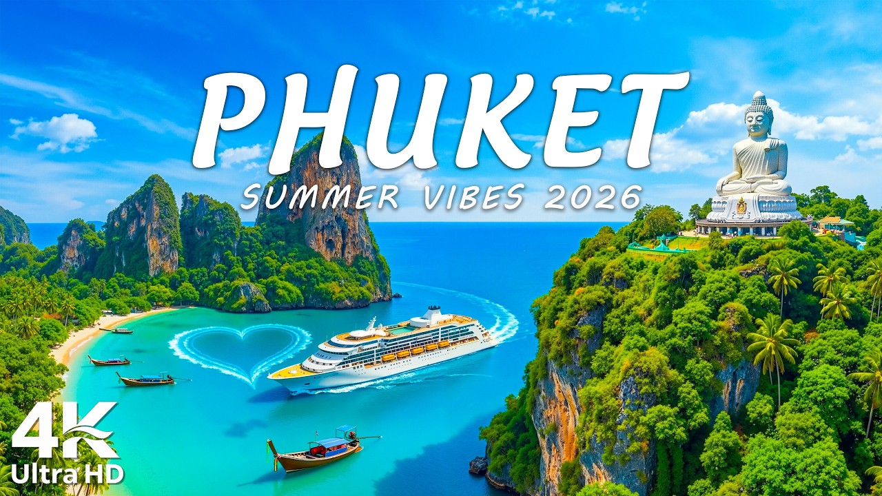[4K] Phuket 🇹🇭 Patong Beach & Andaman Coast | Turquoise Waters, Tropical Island & Summer Vibes