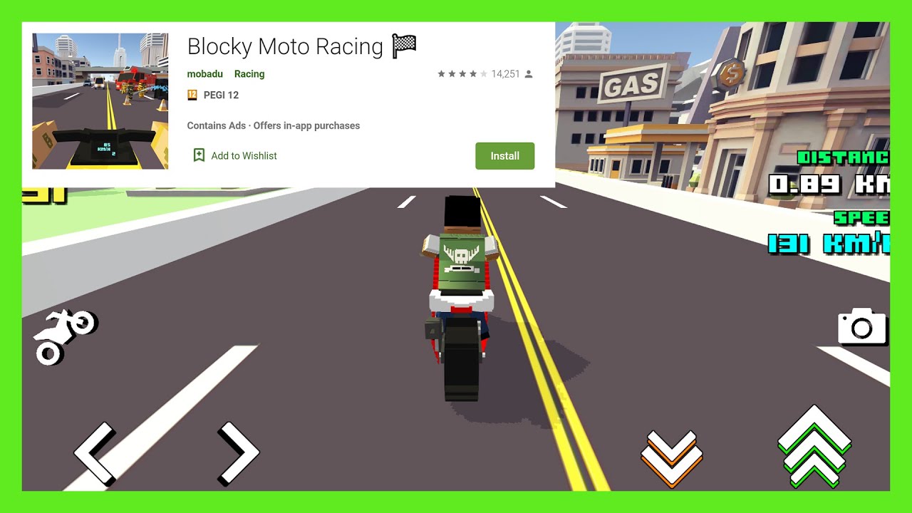 BLOCKY MOTO RACING 🏁 - GAMEPLAY FULL HD 60 FPS - ANDROID | IOS |