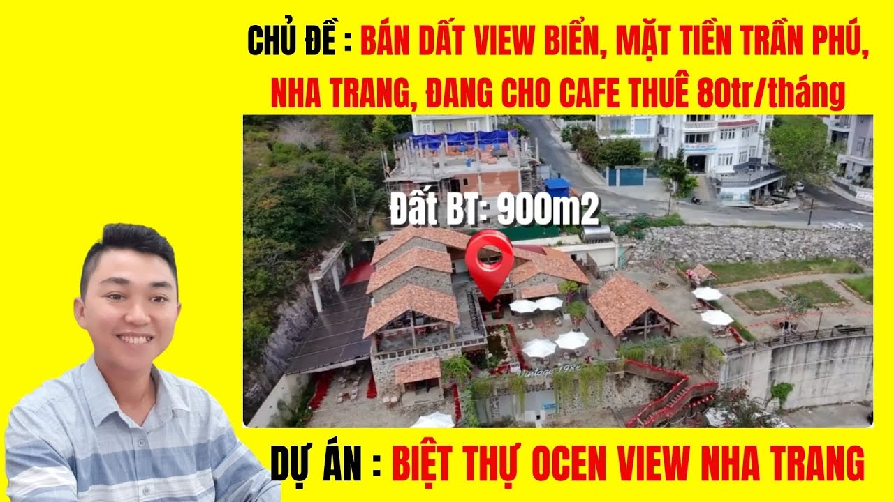 Bán Đất View Biển TRẦN PHÚ, BIỆT THỰ OCEN VIEW NHA TRANG, Đang Cho Thuê 80tr/tháng