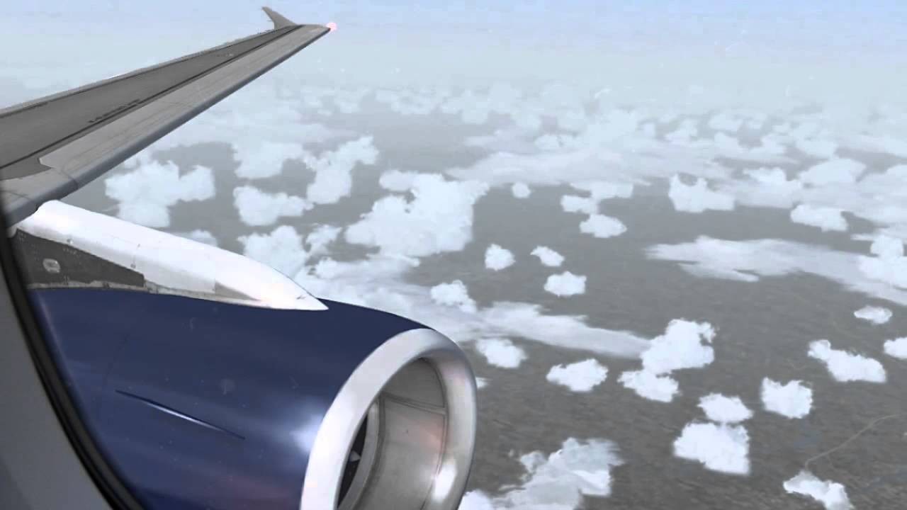 FSX HD Project Airbus 320 DELTA 1100 Atlanta to Boston Full Flight Passenger Wing View