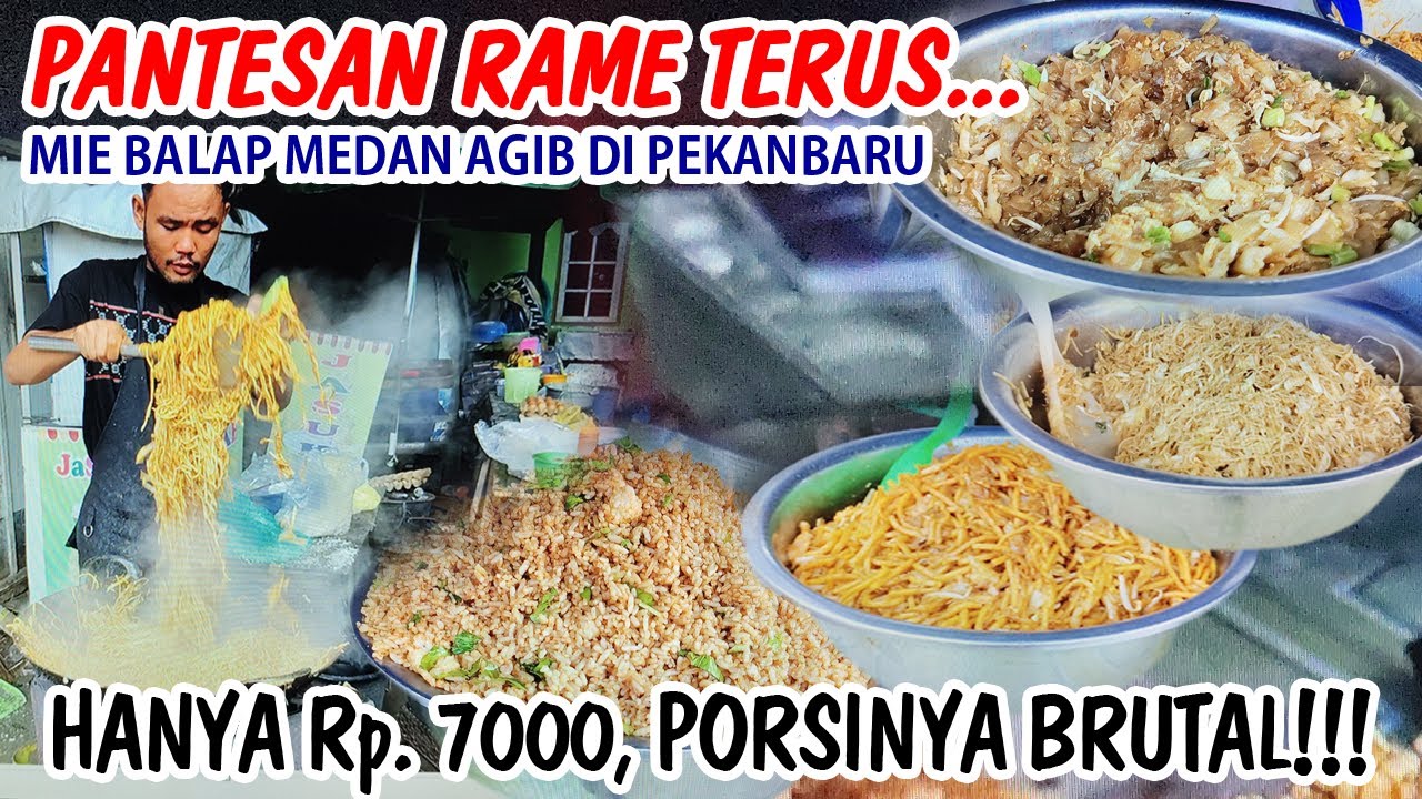 MIE BALAP MEDAN AGIP, pantesan selalu rame, hanya Rp. 7000 porsinya BRUTAL Lur...!