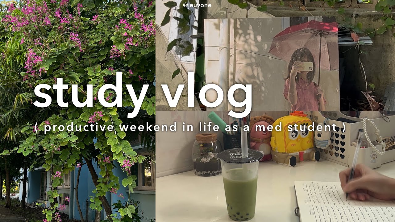 УЧЕБНЫЙ ВЛОГ 🍵 продуктивные дни в жизни студента-медика, много учебы, конспектирования, учеба со ...