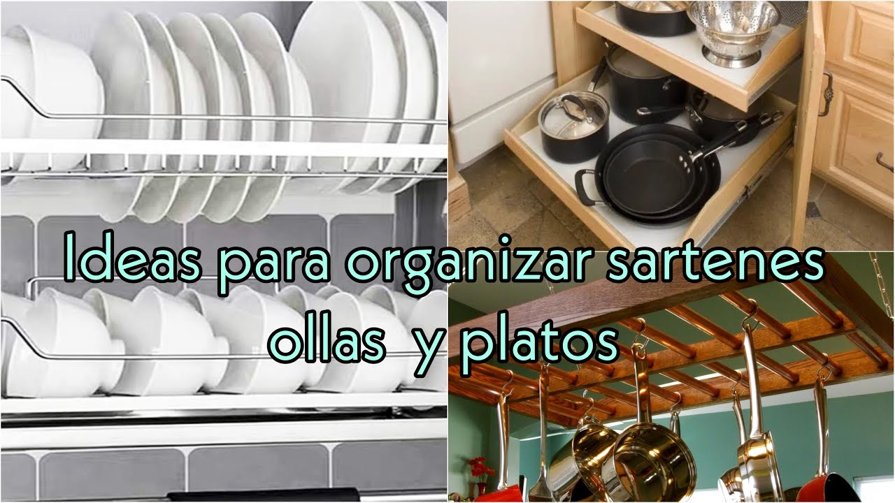 ideas para organizar tus sartenes, ollas o platos/ideas to organize your frying pans, pots.