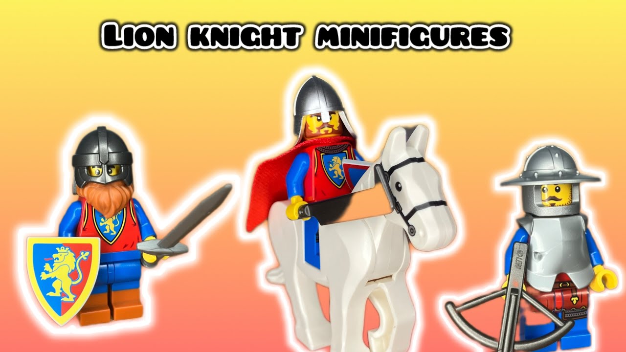 I made custom lion knight Lego minifigures 