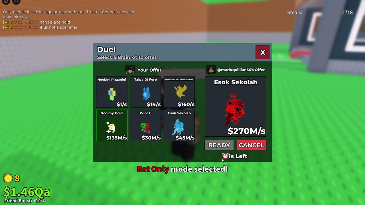 live🔴 trading and dueling with viewer and giveaway #stealabrainrot #roblox