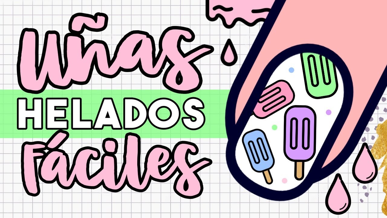 ¡CON EFECTO GOMITA! 🍧 UÑAS HELADOS FÁCILES