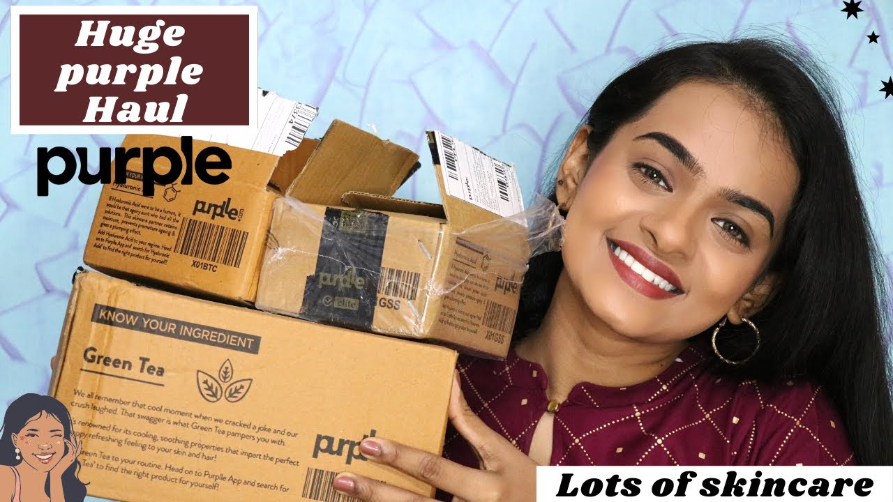 Huge Purple Haul🔥Amazing Skincare Haul❣️Lots of products at amazing price😍Goodvibes Haul#haul#purple