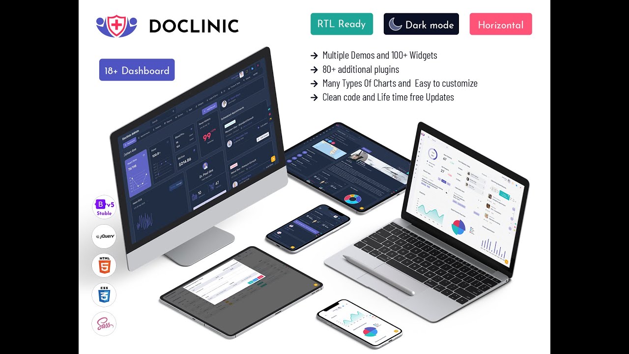 Doclinic &ndash; Most Useful Responsive Admin Dashboard UI Kit
