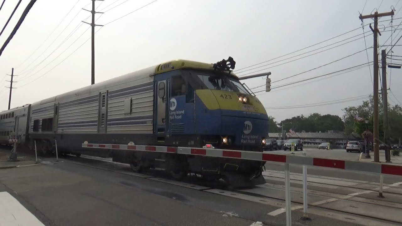 Frankensteined DM30AC with Great K5LLA - LIRR 423 DE30AC Leading Double Decker Trains Compilation