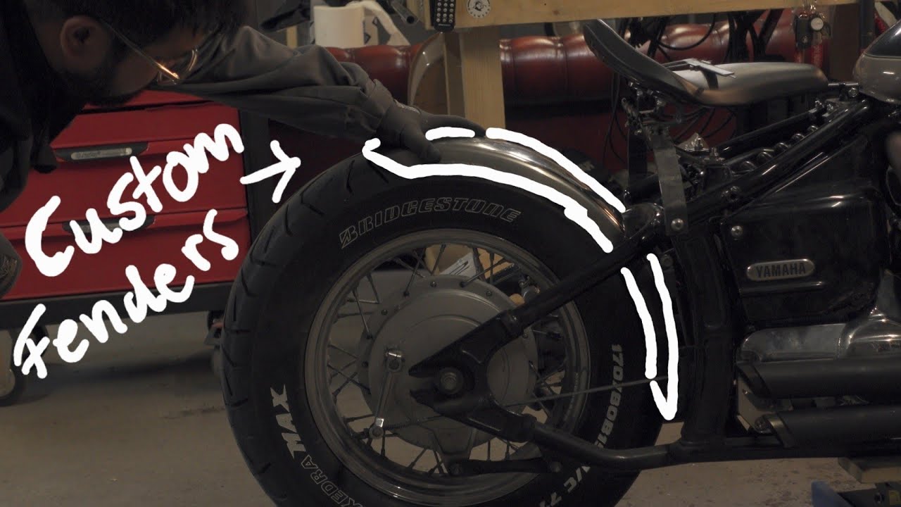 Making custom front & back fender on the XVS 650 ep_5