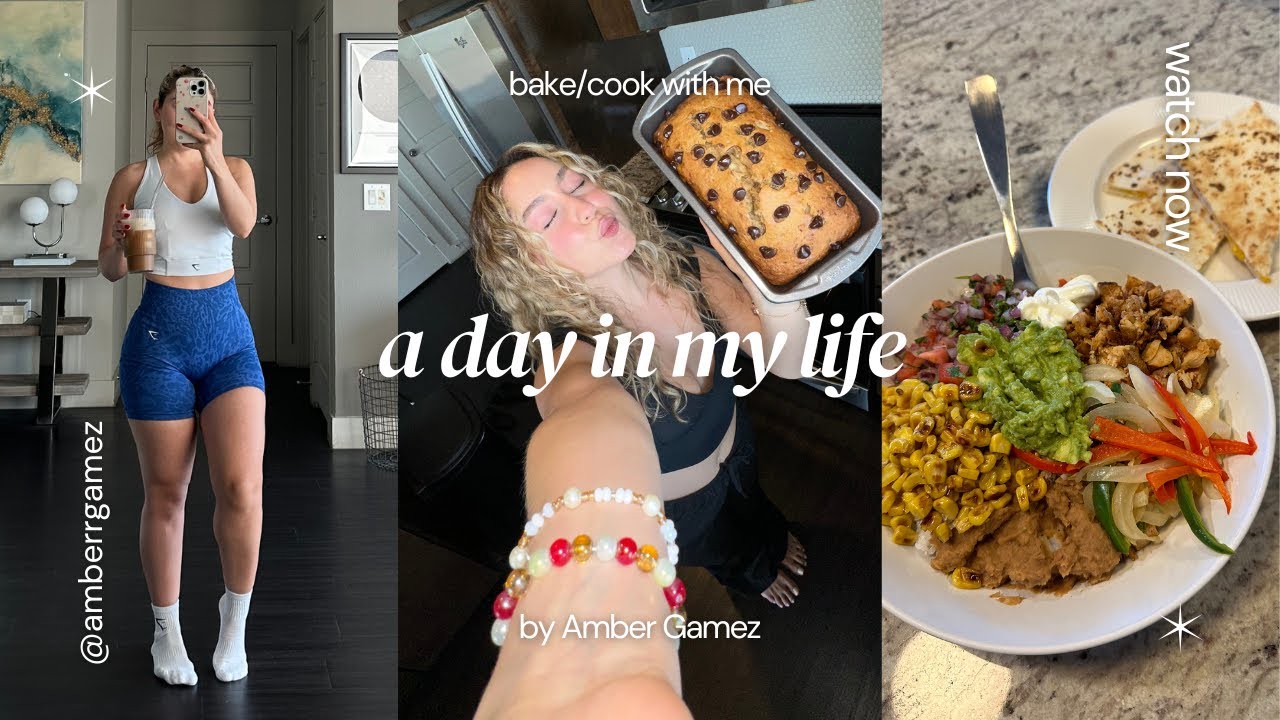 A day in my life! (cooking, grocery run, workout)
