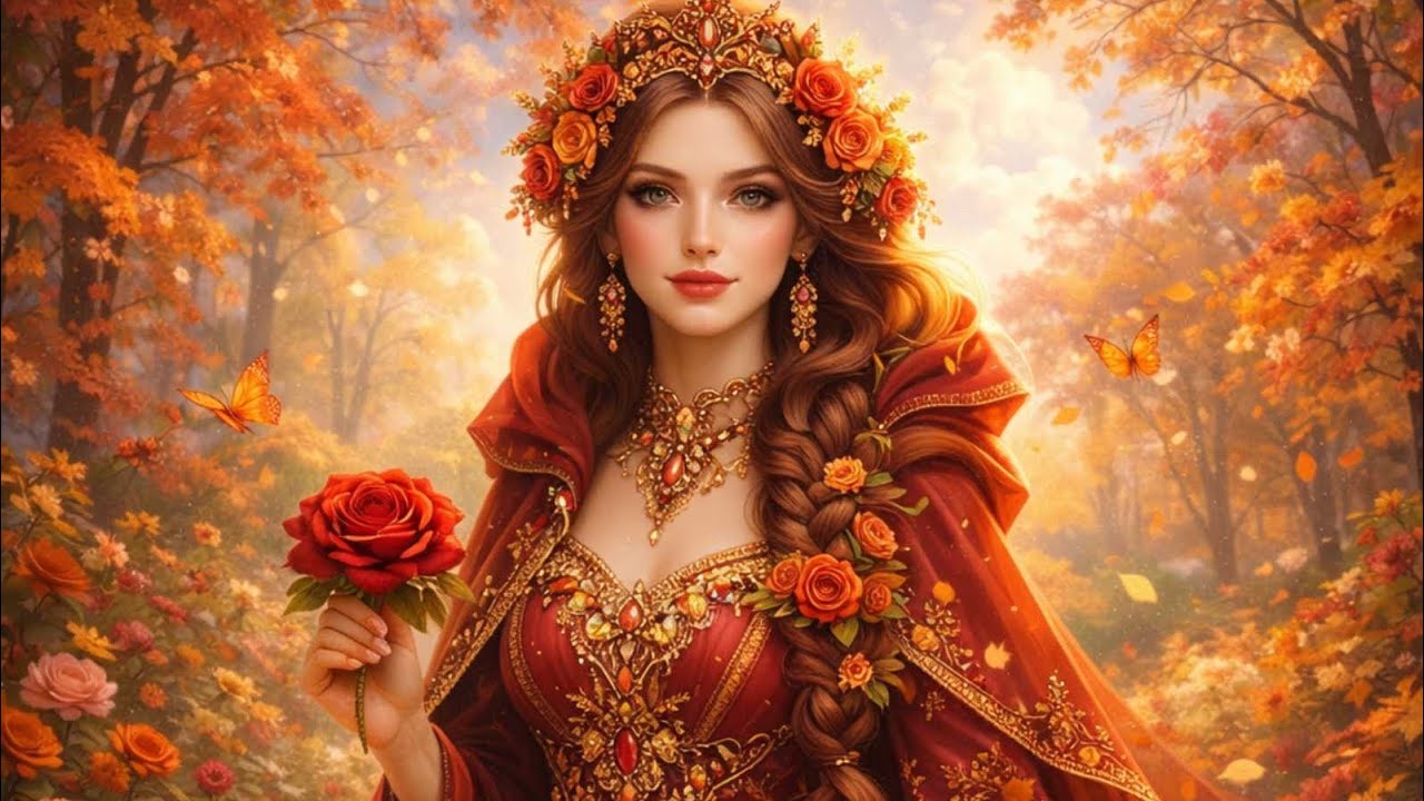 60 - Autumn - Rose Queen - Four Season Roses | Divine Healing Music • Higher Self Connection🌹