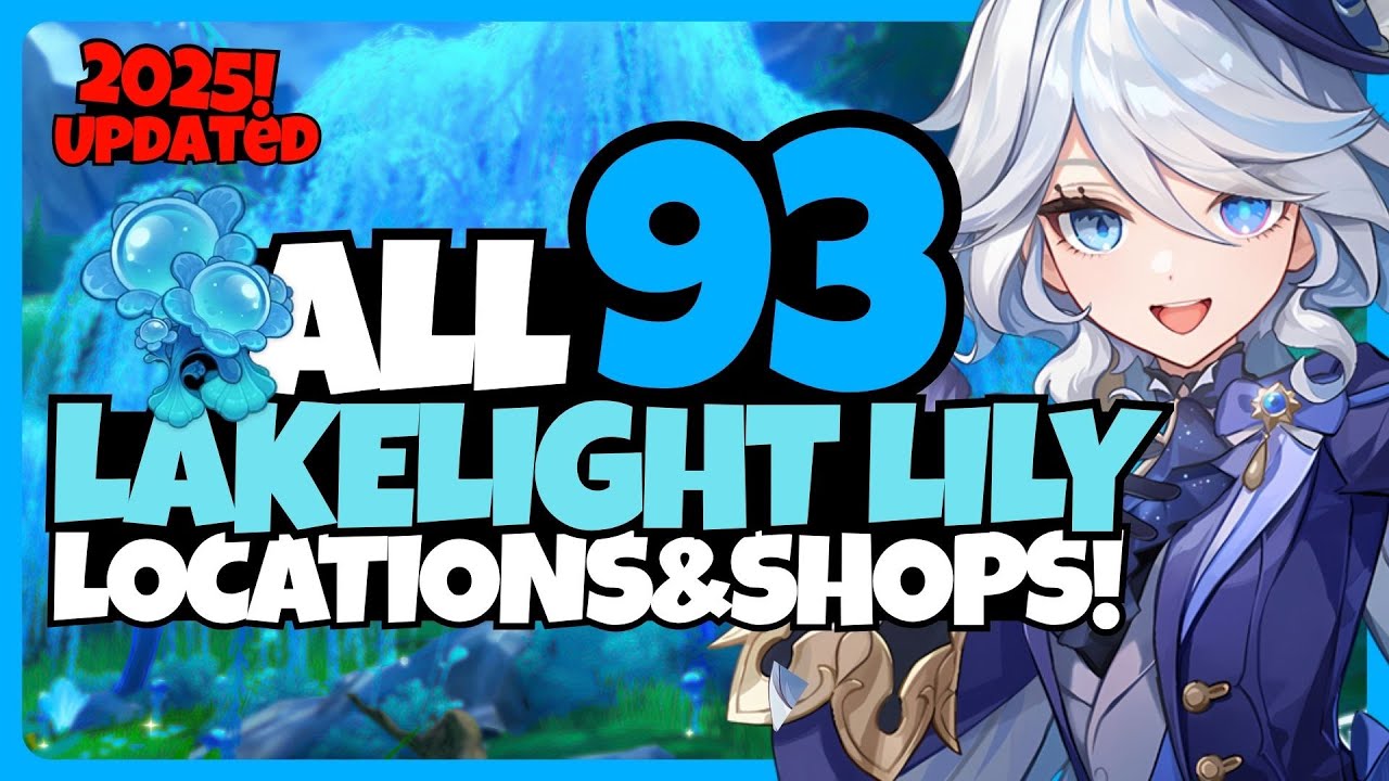 ALL 93 Lakelight Lily Locations & Shops | Emilie & Furina Ascension Material | Genshin Impact