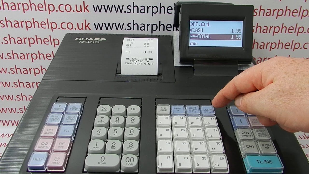 Сообщение об ошибке «Кассир не подписан» на кассовом аппарате Sharp XE-A207 / XE-A207B / XE-A207W