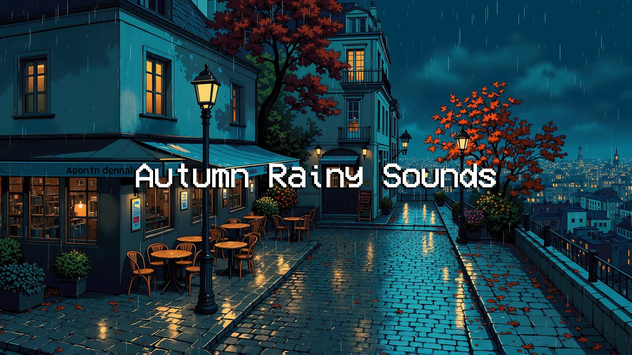Autumn Rainy Sounds ️🥁 Lofi Tokyo Night & Japanese Chill Mix ️🎼 Relax, work, study with Chill Beats