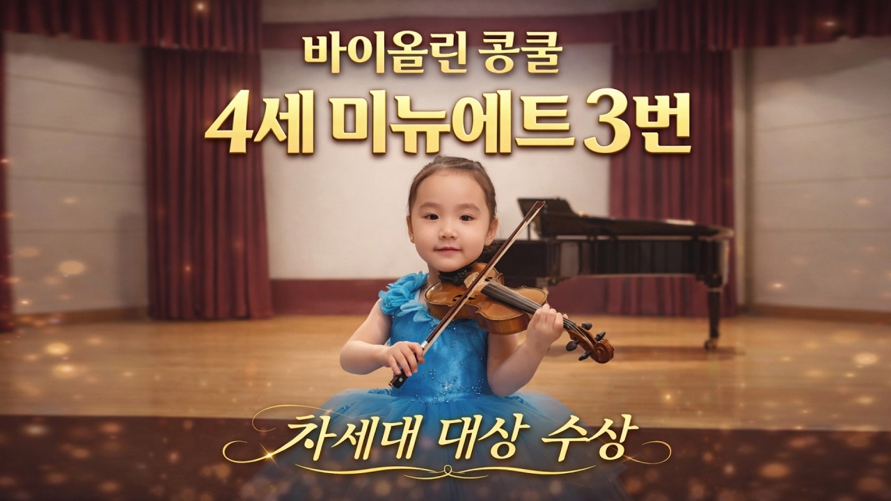 키즈 바이올린 콩쿠르 4세 차세대 대상 미뉴에트3번 Minuet No.3 유치부