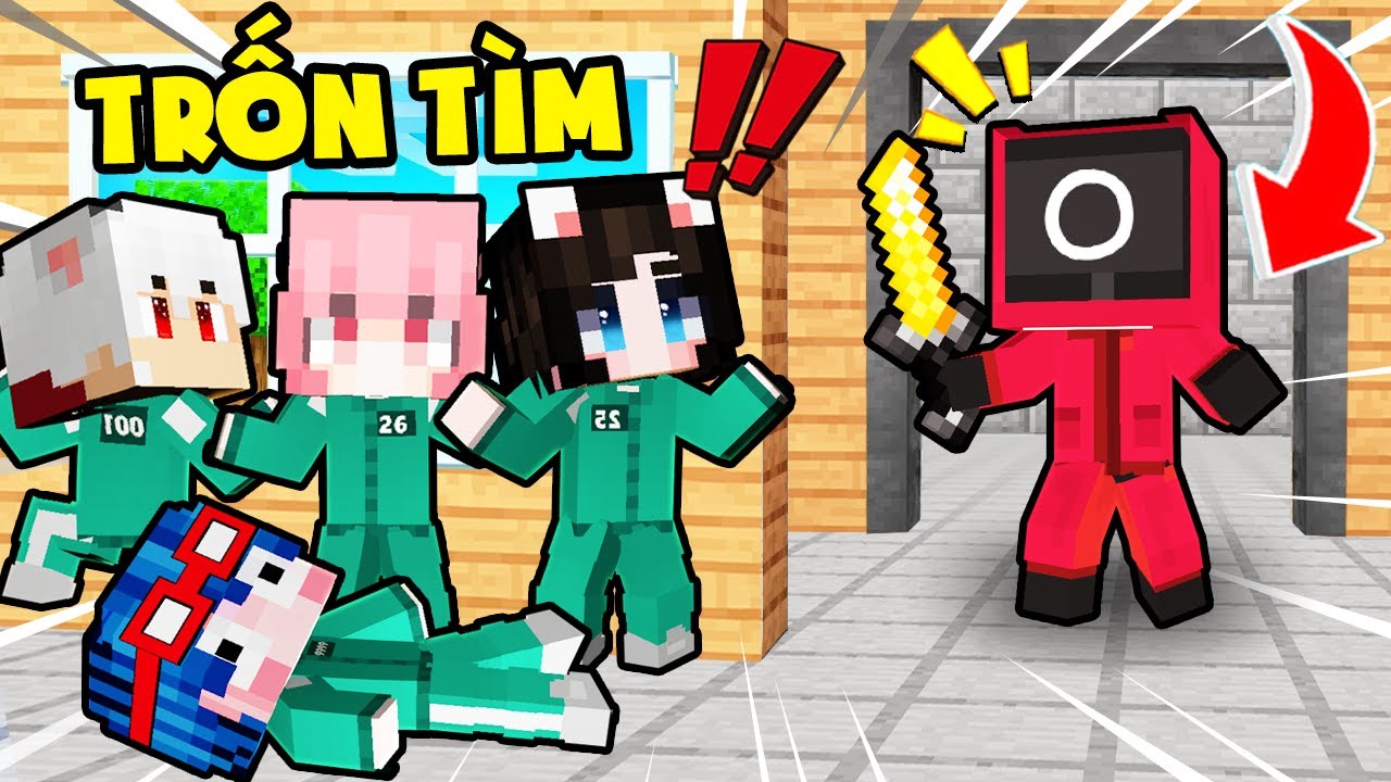 Mr Vịt Trốn Tìm Trò Chơi Con Mực Làng Hero Team Minecraft
