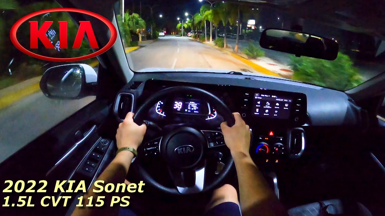 2022 KIA SONET 1.5 L CVT 115 PS NIGHT POV DRIVE HIGHWAY DOMINICAN REPUBLIC (60 FPS)