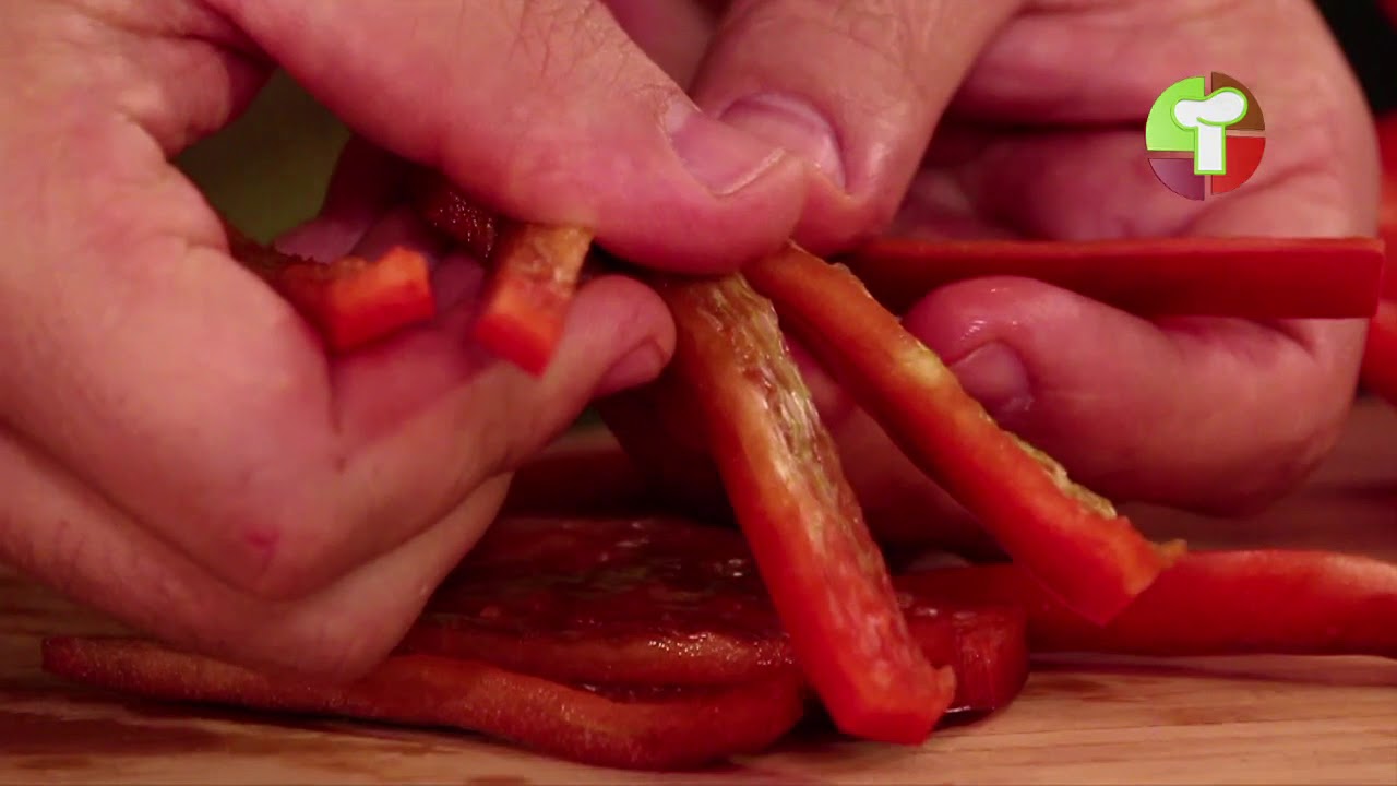 Cómo cortar el pimiento o pimentón